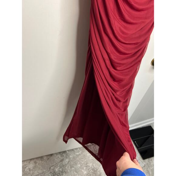Womens Relipop Merlot Long Sleeve Long Party Dress Size Small NWT - Picture 7 of 9